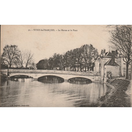 KOMITAT 51300 - VITRY-LE-FRANCOIS - DIE MARNE UND DIE BRÜCKE