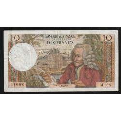 FAY 62/28 - 10 FRANCS VOLTAIRE - 07/09/1967 - M.358 - PICK 147