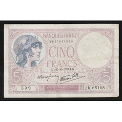 FAY 04/13 - 5 FRANCS VIOLET - 26/10/1939 - PICK 83