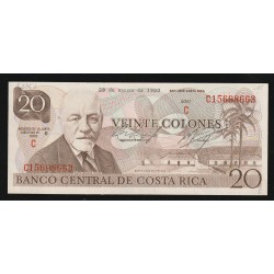 COSTA RICA - PICK 238 c - 20 COLONES - 28/08/1980