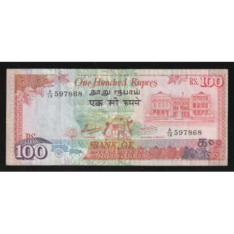 ILE MAURICE - PICK 38 - 100 RUPEES - (1986) - SIGN 5