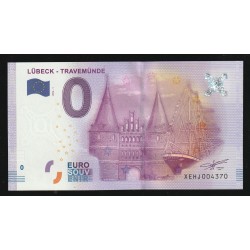 FRANCE - TOURISTIC 0 EURO SOUVENIR NOTE - LÜBECK - TRAVEMÜNDE - 2016-1