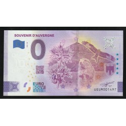 FRANKREICH - TOURISTISCH 0 EURO SOUVENIR-SCHEINE - SOUVENIR D'AUVERGNE - 2022-20