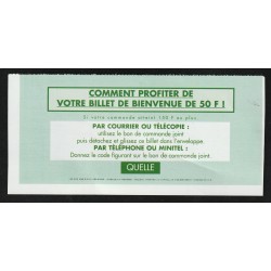 FRANKREICH - 50-FRANKEN-WERBETICKET - KATALOG QUELLE - 1999