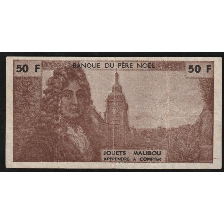 FRANCE - BILLET FACTICE - BANQUE DU PERE NOËL - 50 FRANCS - JOUETS