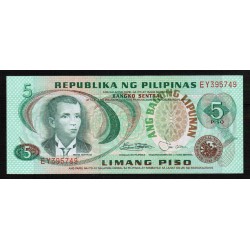 PHILIPPINEN - PICK 160 c - 5 PISO - 1978 (SIGN 9)