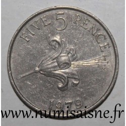 GUERNSEY - KM 29 - 5 PENCE 1979 - Lys