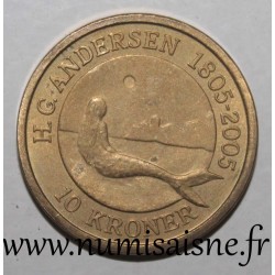 DANEMARK - KM 900 - 10 KRONER 2005 - Contes de fée - La petite sirène