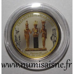 EGYPT - KM 940 a - 1 POUND 2008 - Treasures of the Pharaohs - Statues of Osiris, Isis and Horus