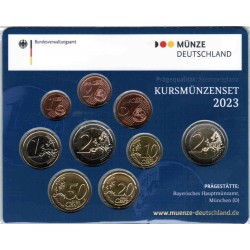 ALLEMAGNE -  COFFRET EURO 2023 - ATELIER D - 9 PIECES (5.88 EUROS) - BRILLANT UNIVERSEL