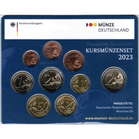 ALLEMAGNE -  COFFRET EURO 2023 - ATELIER D - 9 PIECES (5.88 EUROS) - BRILLANT UNIVERSEL