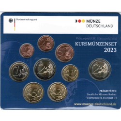 ALLEMAGNE -  COFFRET EURO 2023 - ATELIER F - 9 PIECES (5.88 EUROS) - BRILLANT UNIVERSEL