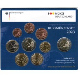 DEUTSCHLAND - KURSMÜNZENSATZ EURO 2023 - G - 5.88 EUROS