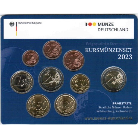 ALLEMAGNE -  COFFRET EURO 2023 - ATELIER G - 9 PIECES (5.88 EUROS) - BRILLANT UNIVERSEL