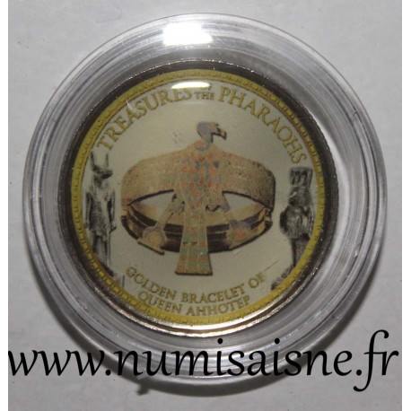 EGYPTE - KM 940 a - 1 POUND 2010 - Trésors des pharaons - Bracelet d'or de la reine Ahhotep