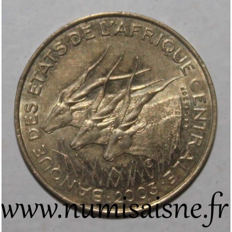 ÉTATS DE L'AFRIQUE CENTRALE - KM 7 - 5 FRANCS 2003