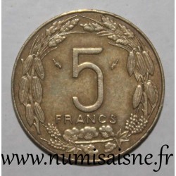 ÉTATS DE L'AFRIQUE CENTRALE - KM 7 - 5 FRANCS 1977 - Élans de Derby