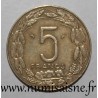 ÉTATS DE L'AFRIQUE CENTRALE - KM 7 - 5 FRANCS 1977 - Élans de Derby