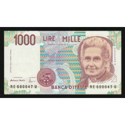 ITALY - PICK 114 c - 1 000 LIRE - 03/10/1990