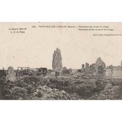 51600 - PERTHES LES HURLUS - LA GRANDE GUERRE 1914-15 - PANORAMA DES RUINES DU VILLAGE