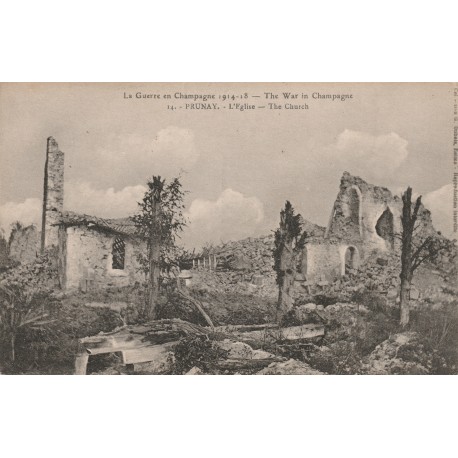 51360 - PRUNAY - GUERRE 1914-18 - LES RUINES DE L'ÉGLISE