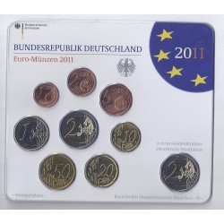 DEUTSCHLAND - Satz von 9 Euro-Münzen 2011 D- München - 2 euro Nordrhein-Westfalen