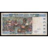 ÉTATS DE L'AFRIQUE DE L'OUEST - CÔTE D'IVOIRE - PICK 113 A a  - 5.000 FRANCS 19(92) - "A"- B C E A O