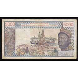 ÉTATS DE L'AFRIQUE DE L'OUEST - SENEGAL - PICK 708 K. d  - 5 000 FRANCS - 1977 - B C E A O