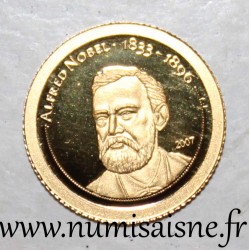 MONGOLIA - 500 TUGRIK 2007 - GOLD - ALFRED NOBEL 1833 - 1896