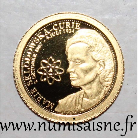 SAMOA - 1 DOLLAR 2009 - GOLD - MARIE SKLODOWSKA CURIE 1867 - 1934