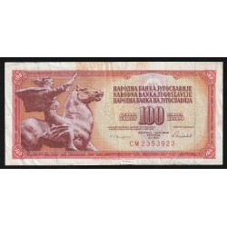 YUGOSLAVIA - PICK 90 c - 100 DINARA - 16/05/1986 - HORSE