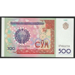 USBEKISTAN - PICK 81 - 500 SUM - 1999