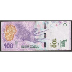 ARGENTINE - PICK 363 - 100 PESOS (2018-2019) - TARUCA CERF DES ANDES - FLEURS