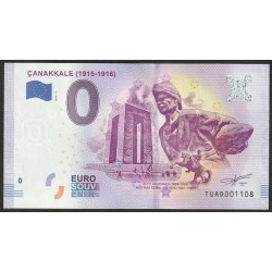 TÜRKEI - 0 EURO SOUVENIR BANKNOTE - CANAKKALE (1915-1916) - 2019-1