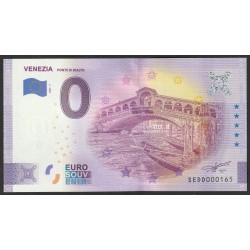 ITALY - VENICE - SOUVENIR 0 EURO NOTE - RIALTO BRIDGE - 2021-1 - SMALL NUMBER 164