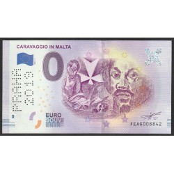 MALTA - 0 EURO SOUVENIR BANKNOTE - CARAVAGGIO -2019-1