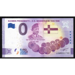 FINLANDE - BILLET DE 0 EURO SOUVENIR - PRÉSIDENT - CG MANNERHEIM (1944-1946) - 2021-6