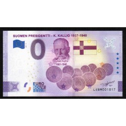 FINLANDE - BILLET DE 0 EURO SOUVENIR - PRÉSIDENT - K. KALLIO (1937-1940) - 2021-4