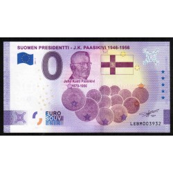 FINLANDE - BILLET DE 0 EURO SOUVENIR - PRÉSIDENT - J.K. PAASIKIVI (1946-1956) - 2021-7