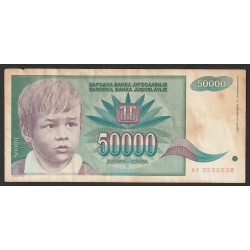 YUGOSLAVIA - PICK 117 - 50.000 DINARA - 1992