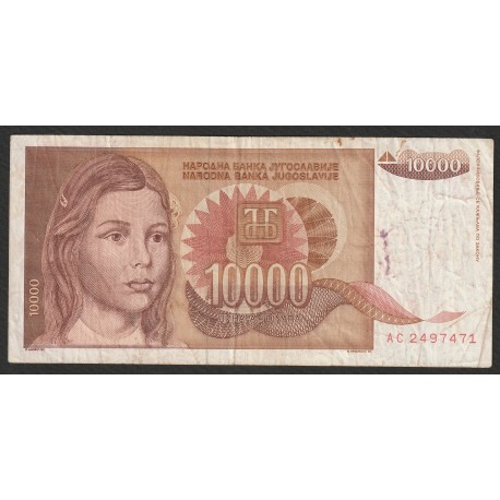 Jugoslawien - PICK 116 - 10.000 DINARA - 1992