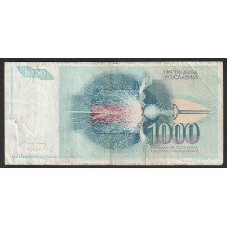 YUGOSLAVIA - PICK 110 - 1000 DINARA - 1991