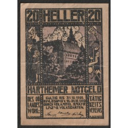 GERMANY - NOTGELD - LINZ A/DVOLKSGARTEN - 20 HELLER - 31/12/1920