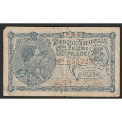 BELGIQUE - PICK 92 - 1 FRANC - 17/05/1922