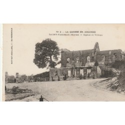 51800 - SAINT-THOMAS - LA GUERRE EN ARGONNE - ÉGLISE ET VILLAGE