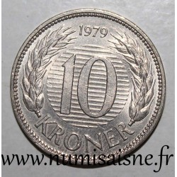 DANEMARK - KM 864.1 - 10 KRONER 1979 BB - MARGRETHE II