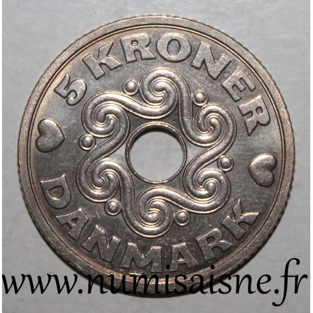 DANEMARK - KM 869.1 - 5 KRONER 1990 - MARGRETHE II