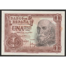 ESPAGNE - PICK 144 - 1 PESETA - 22/07/1953