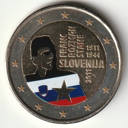SLOVENIA - KM 100 - 2 EURO 2011 - FRANC ROZMAN - Color