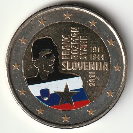 SLOVENIE - KM 100 - 2 EURO 2011 - FRANC ROZMAN - Couleur